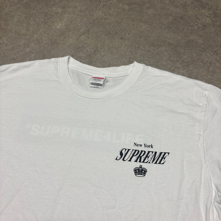 Supreme New York White Graphic T-Shirt (L)