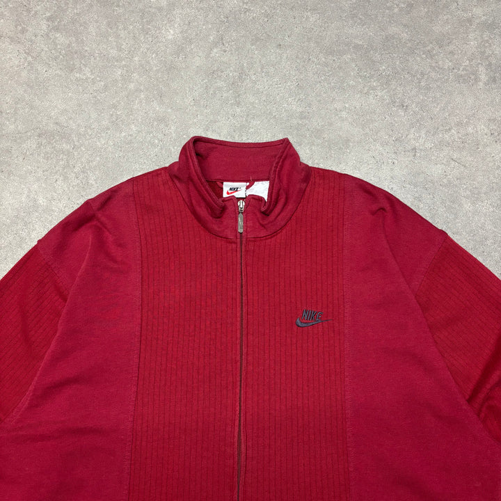 90's Vintage Nike Red Full Zip Sweatshirt (XL)