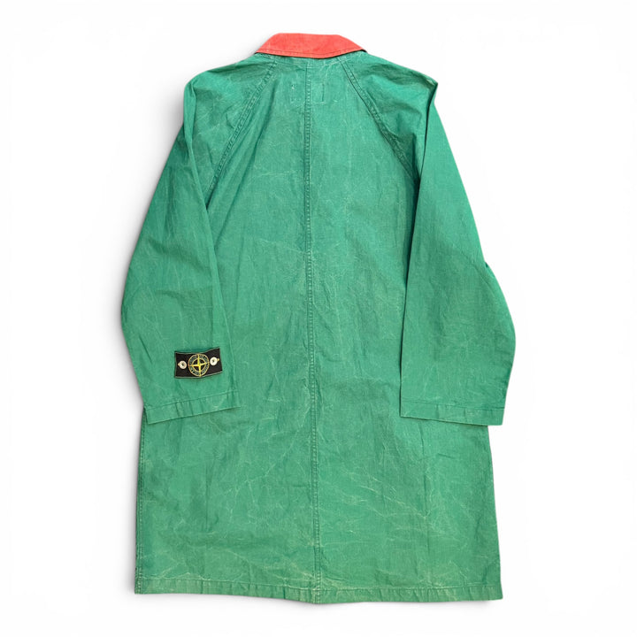 1982 Vintage Stone Island Tella Stella Green Trench Coat (M)