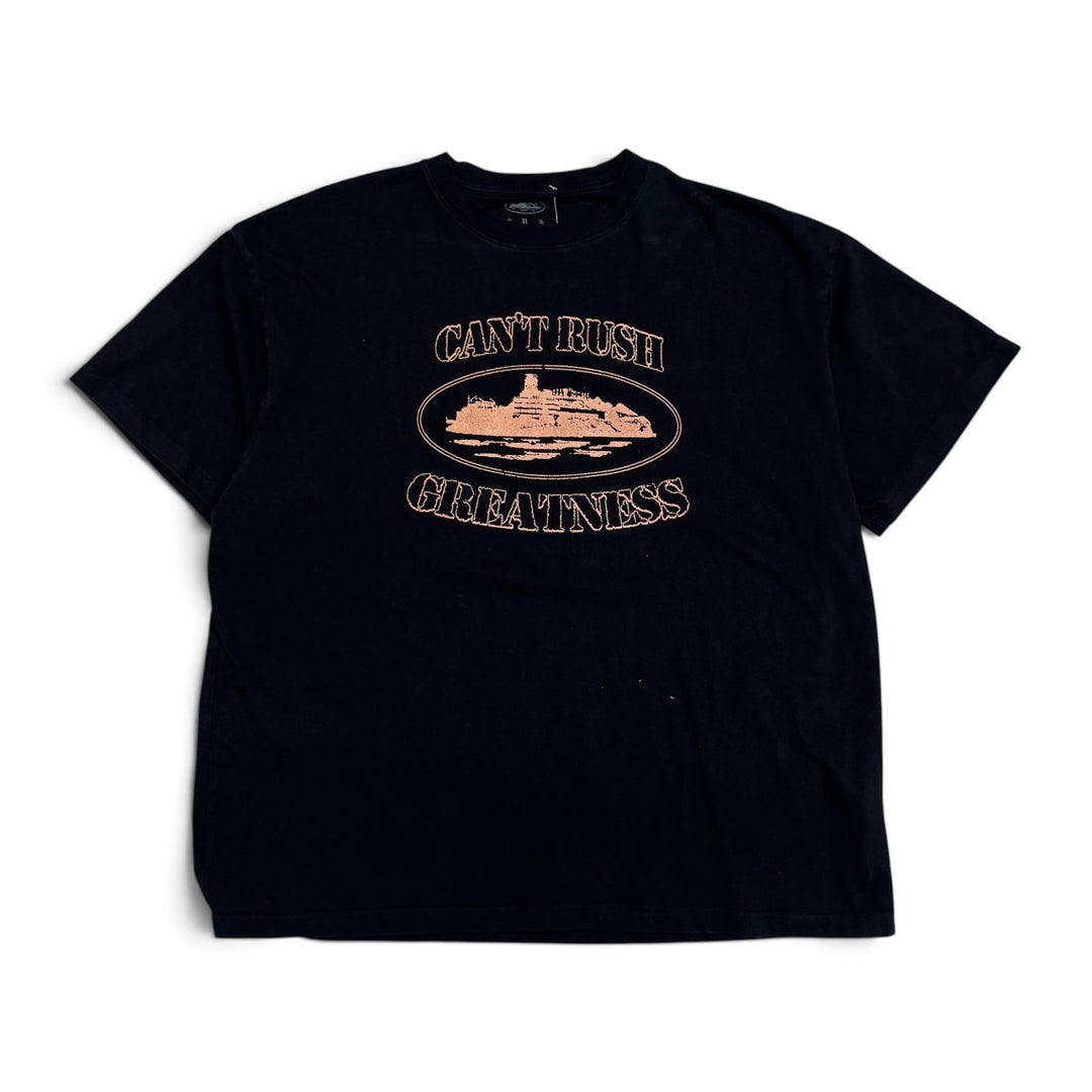 Corteiz Black 'Can't Rush Greatness' Graphic T-Shirt (XL)
