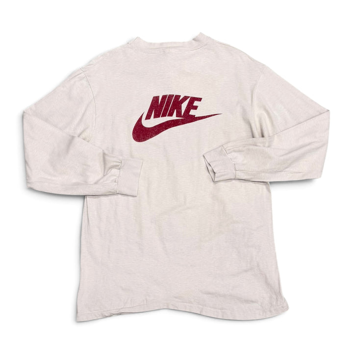 80’s Vintage Nike Alaska Women’s Run Pink Longe Sleeve Graphic T-Shirt (L)
