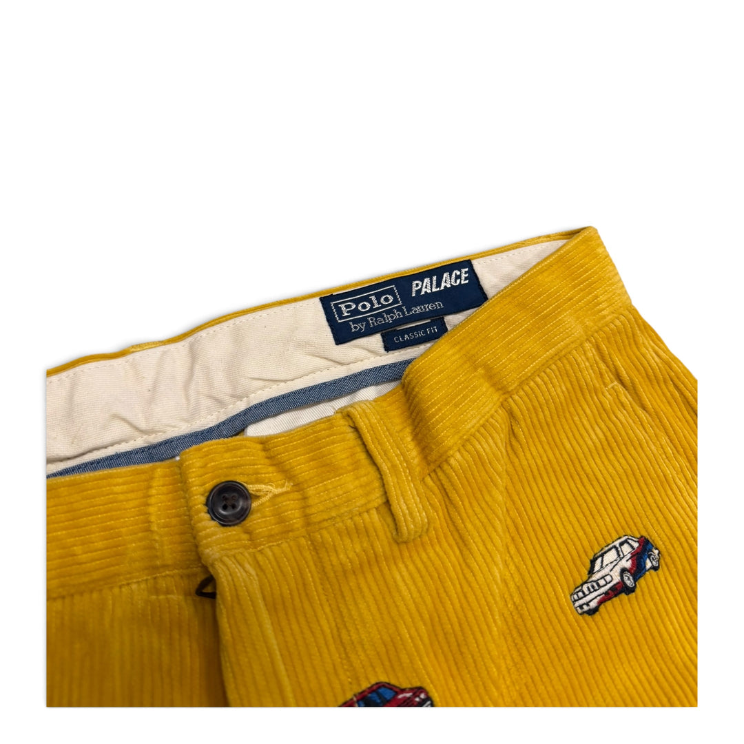 Palace X Polo Ralph Lauren Embroidered  Corduroy Trousers Yellow (30)