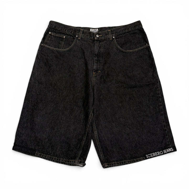 Vintage Iceberg 90's Baggy Denim Shorts Black (41")