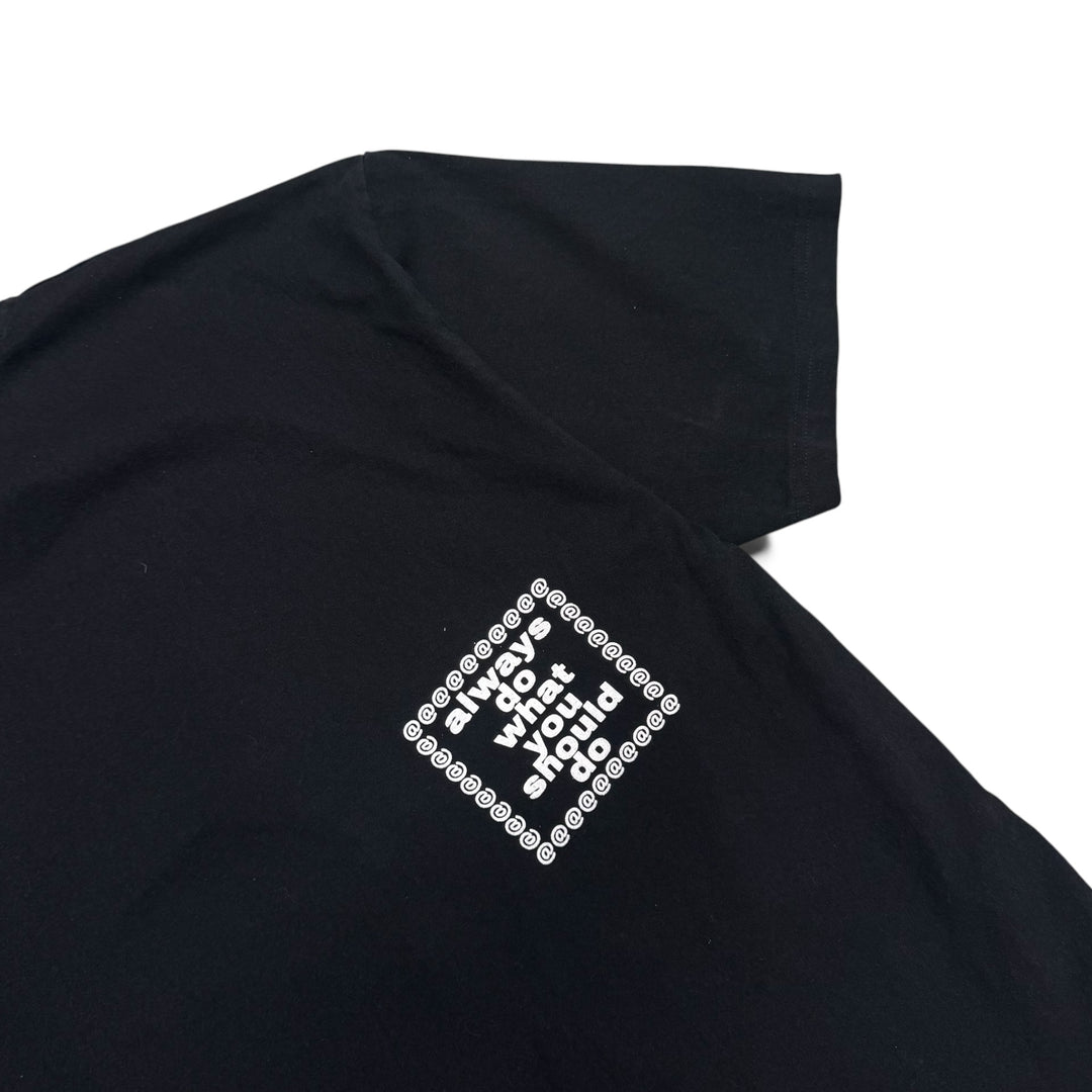 Always Do What You Should Do Black Graphic T-Shirt (XL)