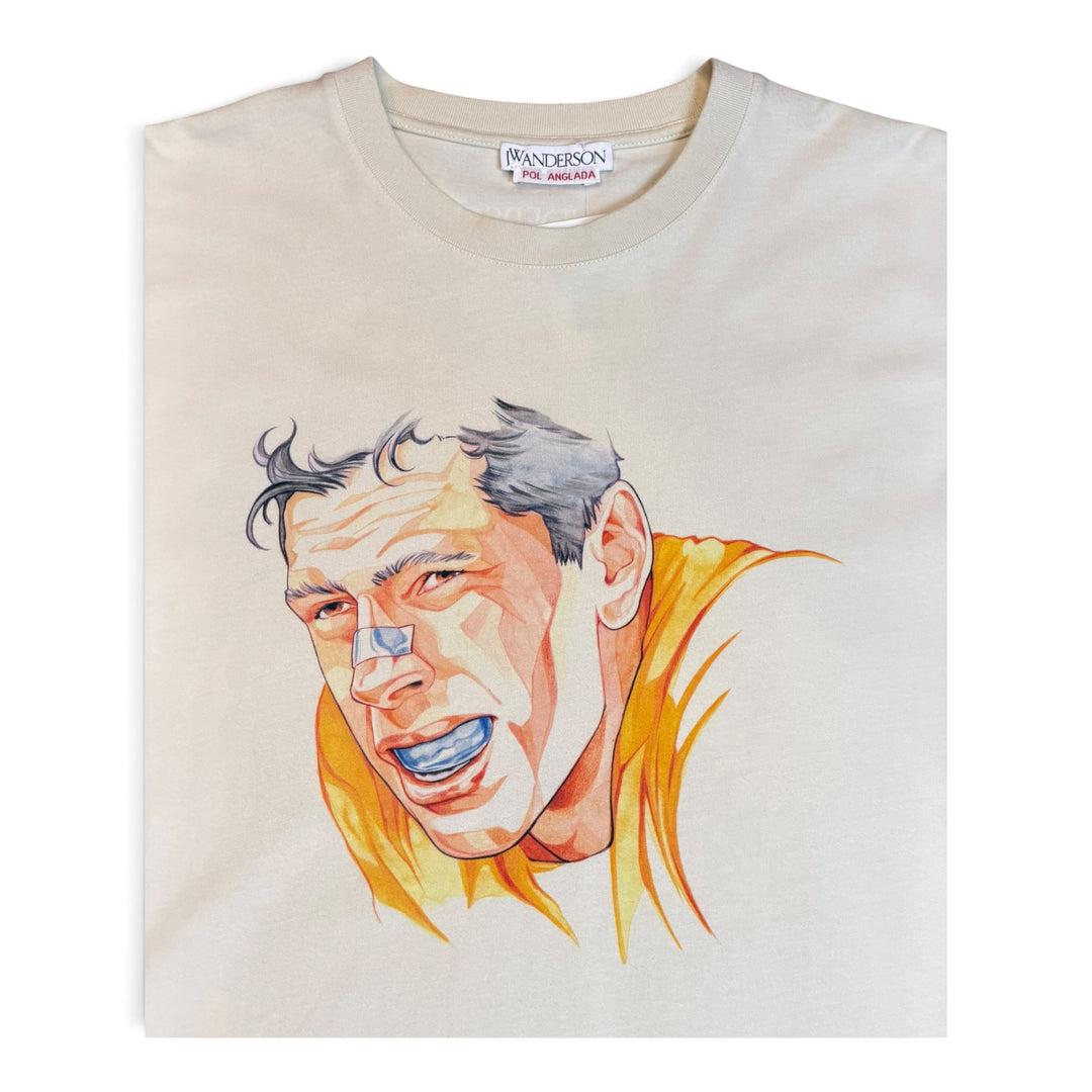 JW Anderson Rugby Graphic Beige T-Shirt (XL)