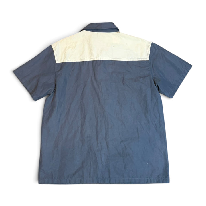 00's Vintage Nike Blue & Cream Technical Button Up Shirt (XL)