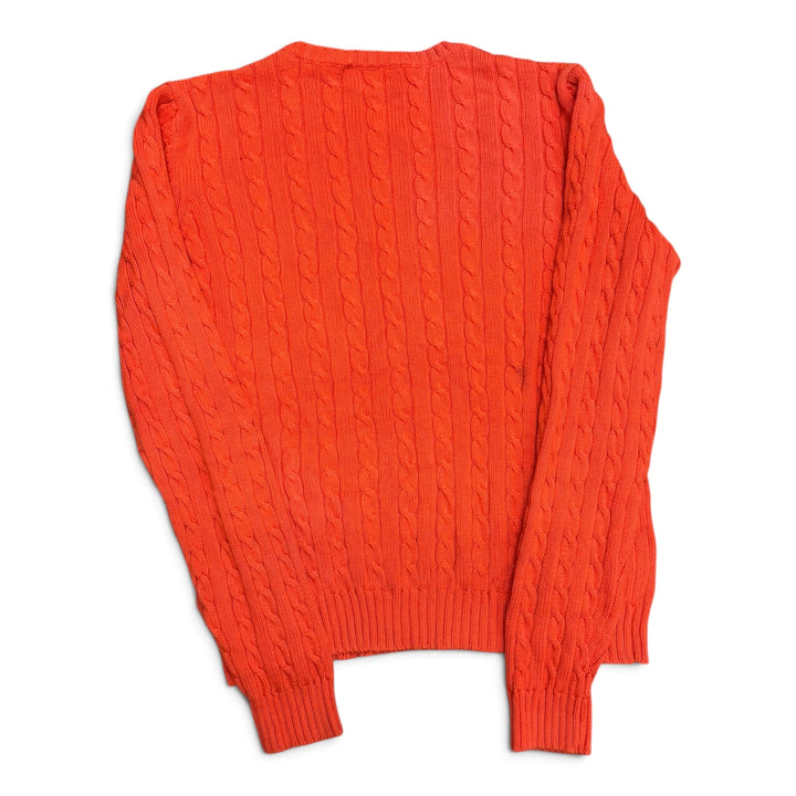 Vintage Polo Ralph Lauren Orange Cable Knitted Jumper (S)