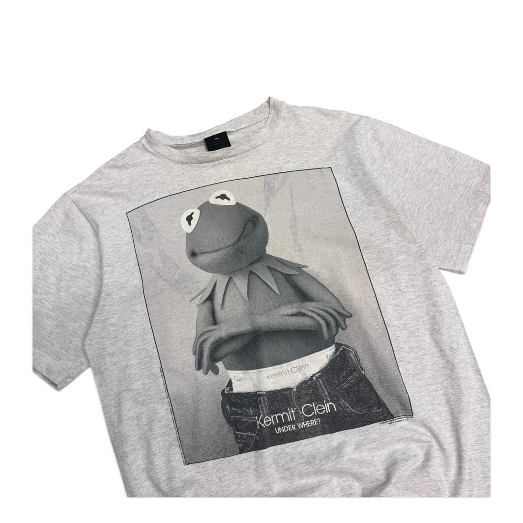 Vintage 90's Kermit  The Frog Graphic T shirt Grey (XL)