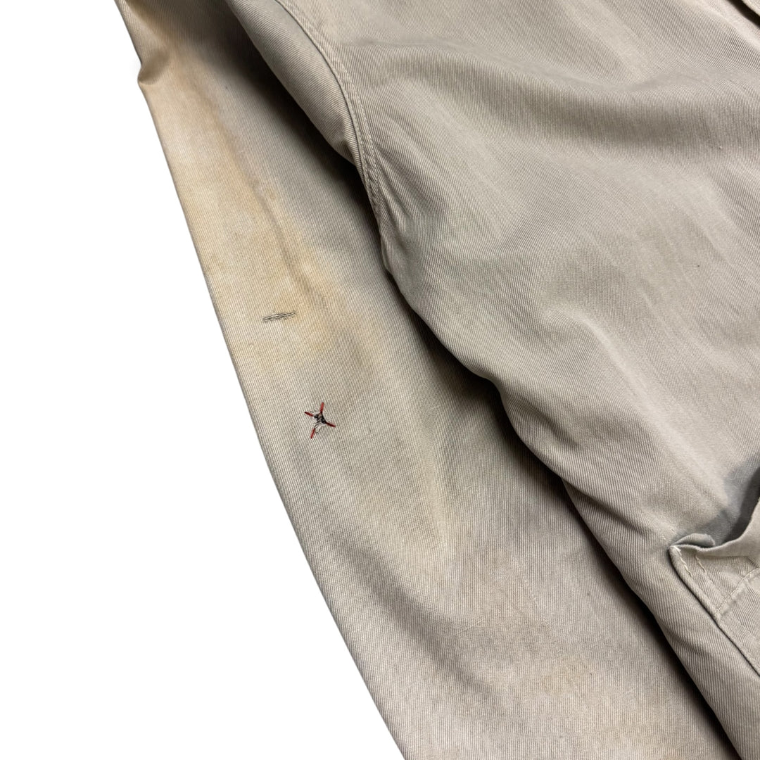 Vintage Reworked Washed Beige French Chore Jacket (L)