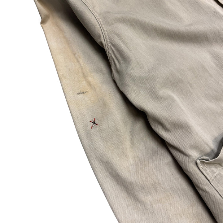 Vintage Reworked Washed Beige French Chore Jacket (L)