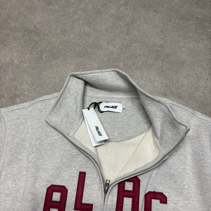 Palace Alas Funnel Grey Full Zip Hoodie (XL)