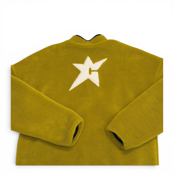 Carpet Company Yellow Sherpa Full Zip Fleece Jacket (XL)