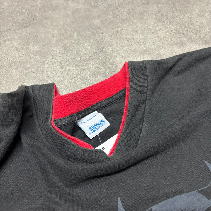 90's Vintage Chicago Bulls Black Graphic T-Shirt (XL)