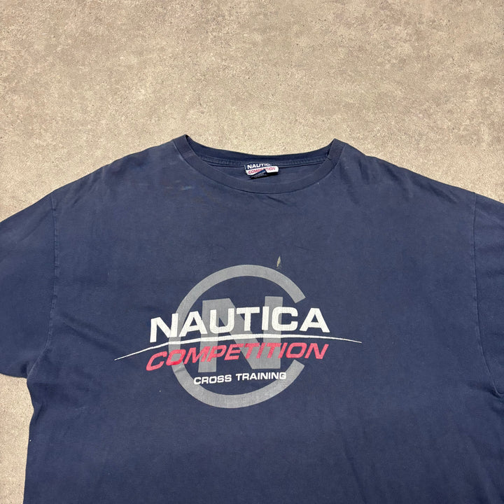 Vintage Nautica Competition Navy Graphic T-Shirt (XL)