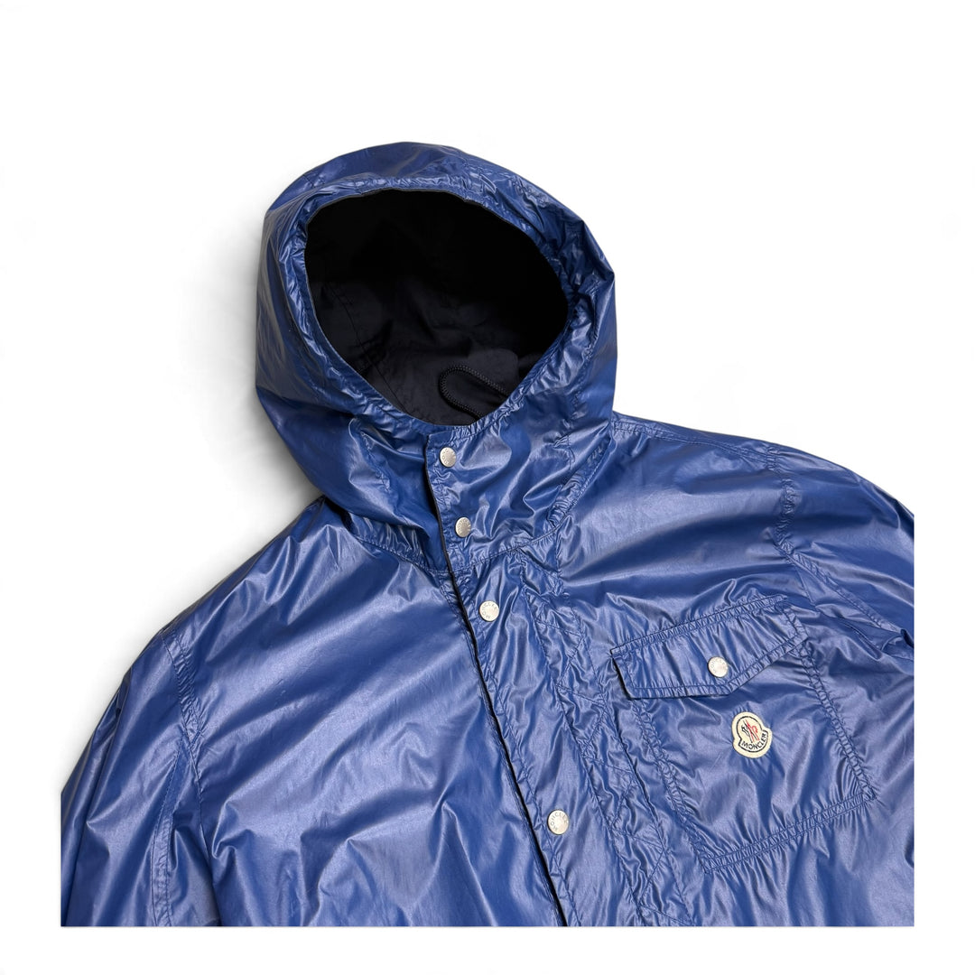 Moncler Signature Logo Reversible Parka Blue (7)