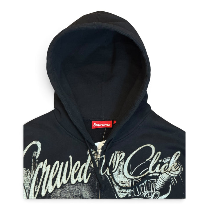 Supreme Black DJ Screw Graphic Zip Up Hoodie (L)