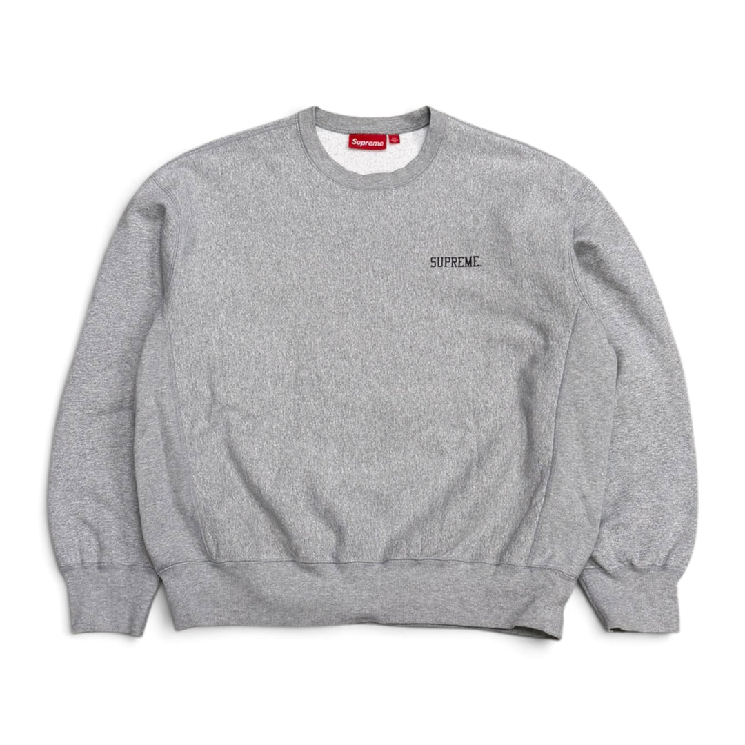 Supreme Washed Crewneck Grey Sweatshirt (L)