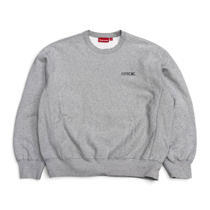 Supreme Washed Crewneck Grey Sweatshirt (L)