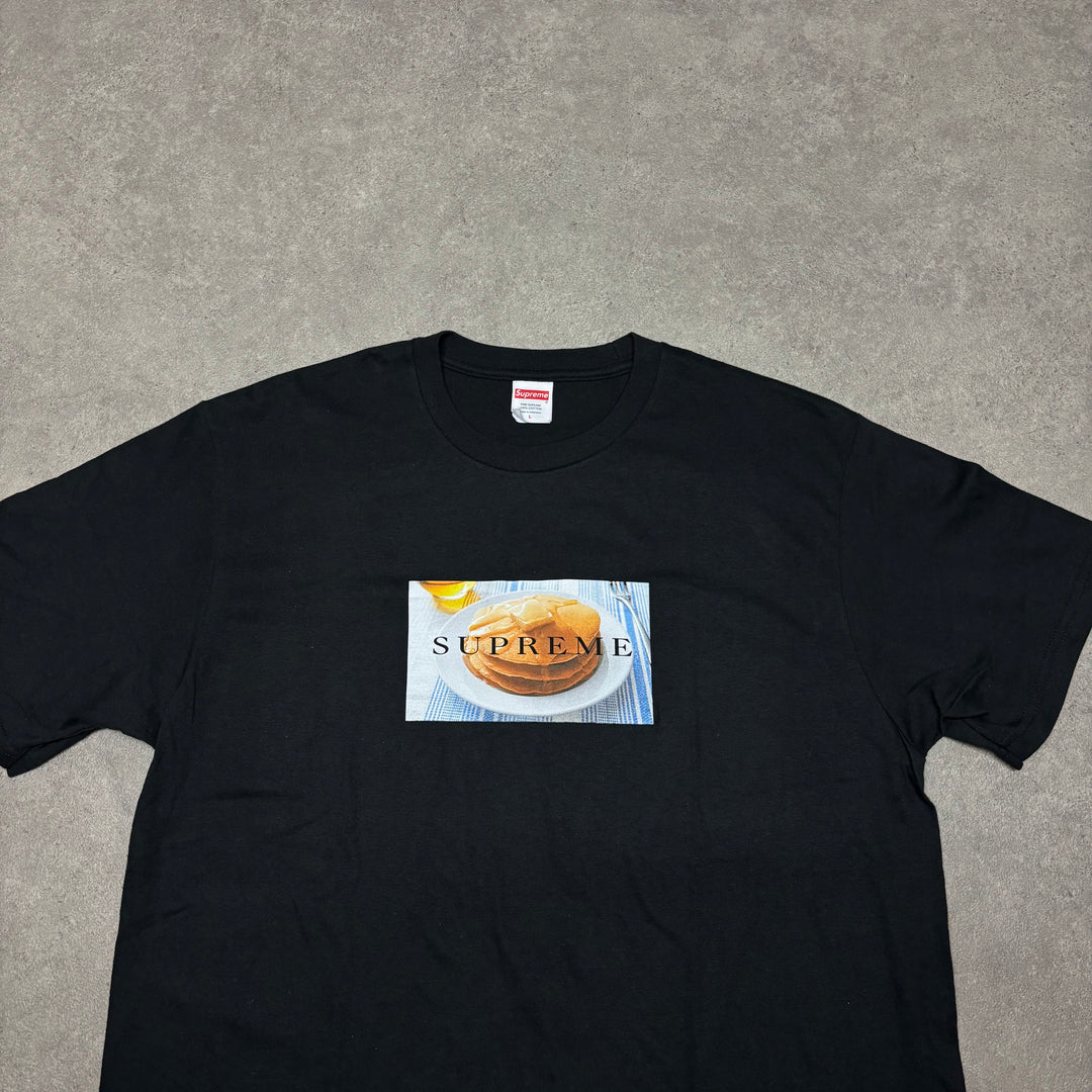 Supreme Black Pancake Graphic T-Shirt (L)