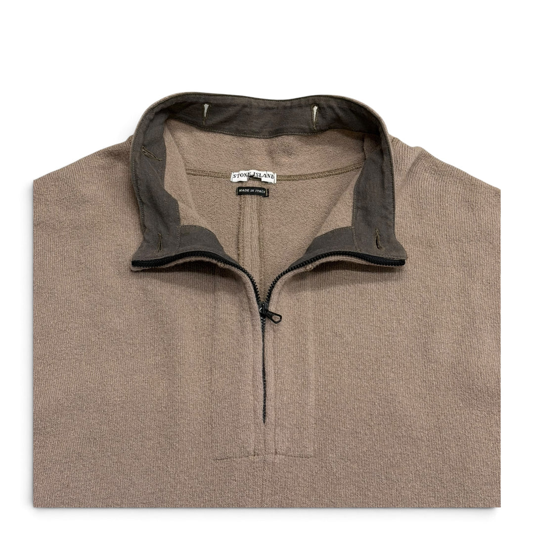 Vintage Stone Island Quarter ZIp Jumper Beige (XXL)