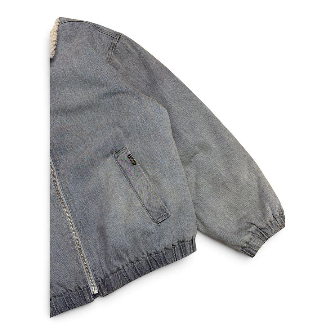 Supreme Faux Shearling Lined Bomber Jacket Grey (M)