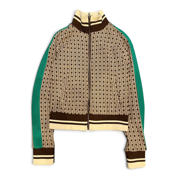 Wales Bonner Clerendon Crochet- Trim Stretch Jersey Jacket Brown (XXS)