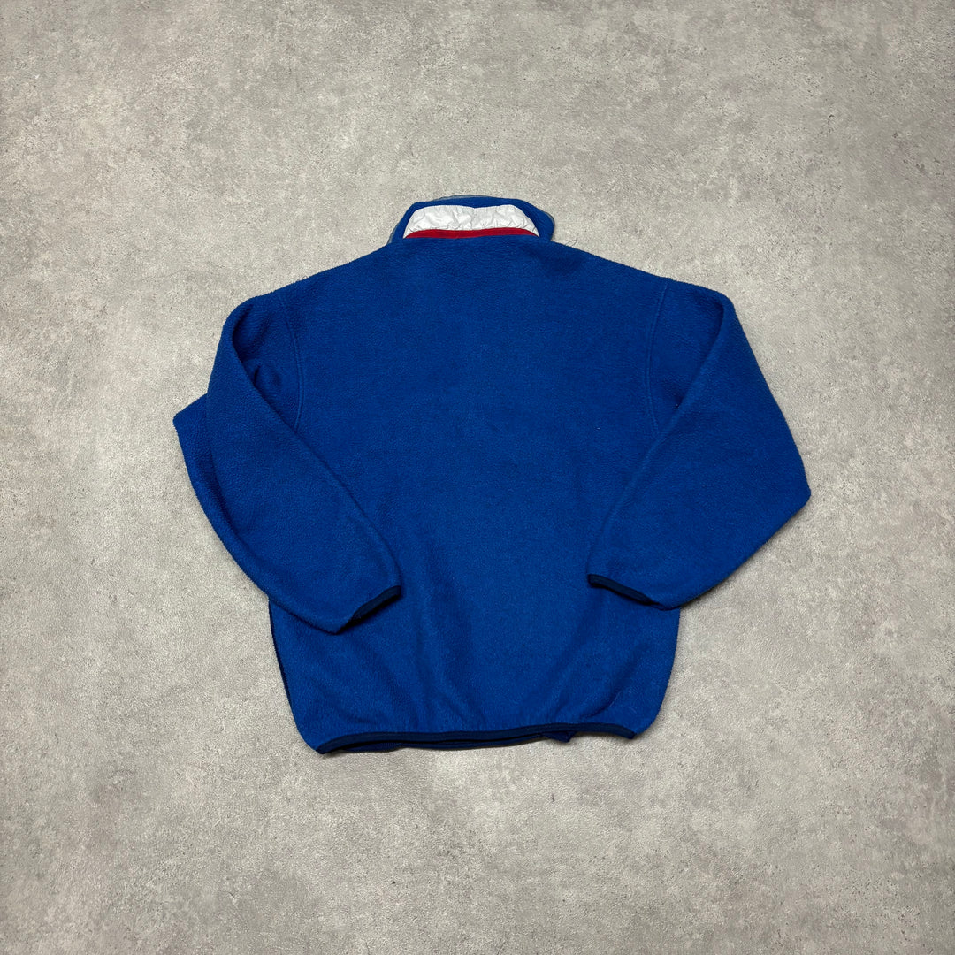 90's Vintage Patagonia Synchilla Blue Snap-T Fleece (M)