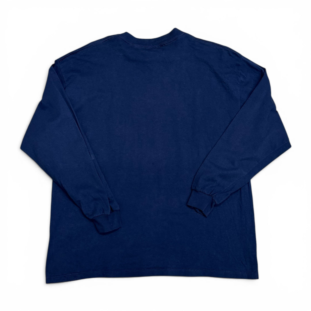 90's Vintage WCW Goldberg Navy Long Sleeve Graphic T-Shirt (XL)