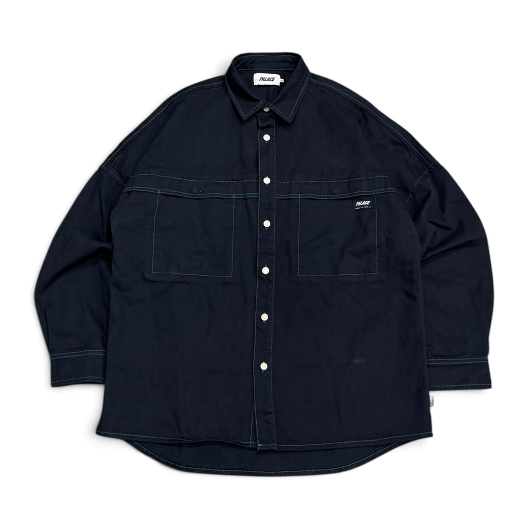 Palace Stitch Up Drop Shoulder Shirt Jacket Navy (XL)