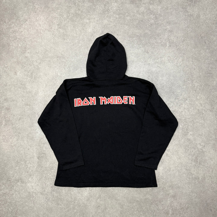 Vintage Iron Maiden Black Graphic Pullover Hoodie (M)