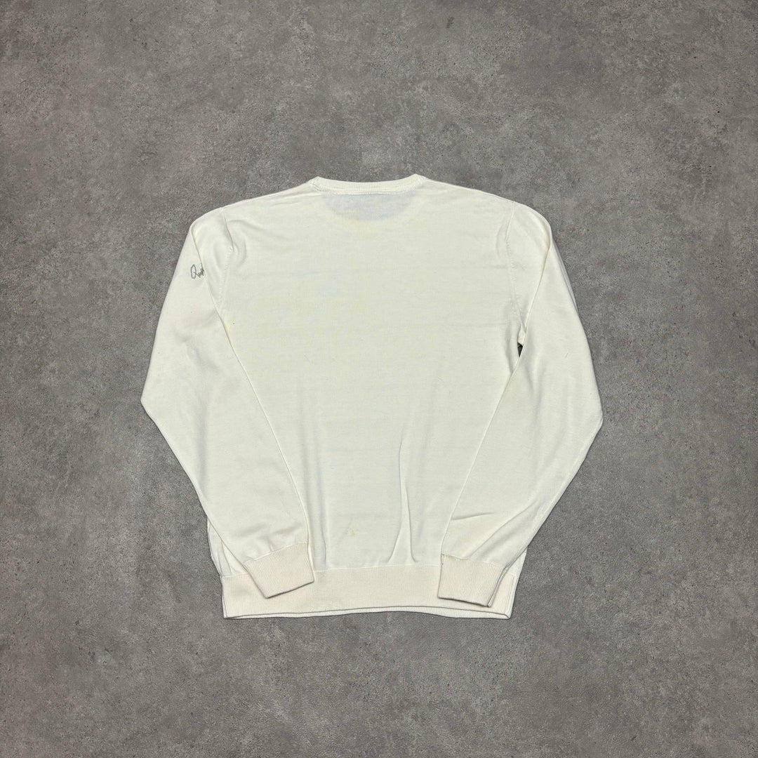 00's Vintage Quiksilver Cream Knitted Sweater (M)