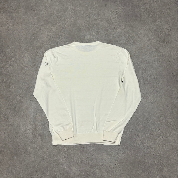 00's Vintage Quiksilver Cream Knitted Sweater (M)