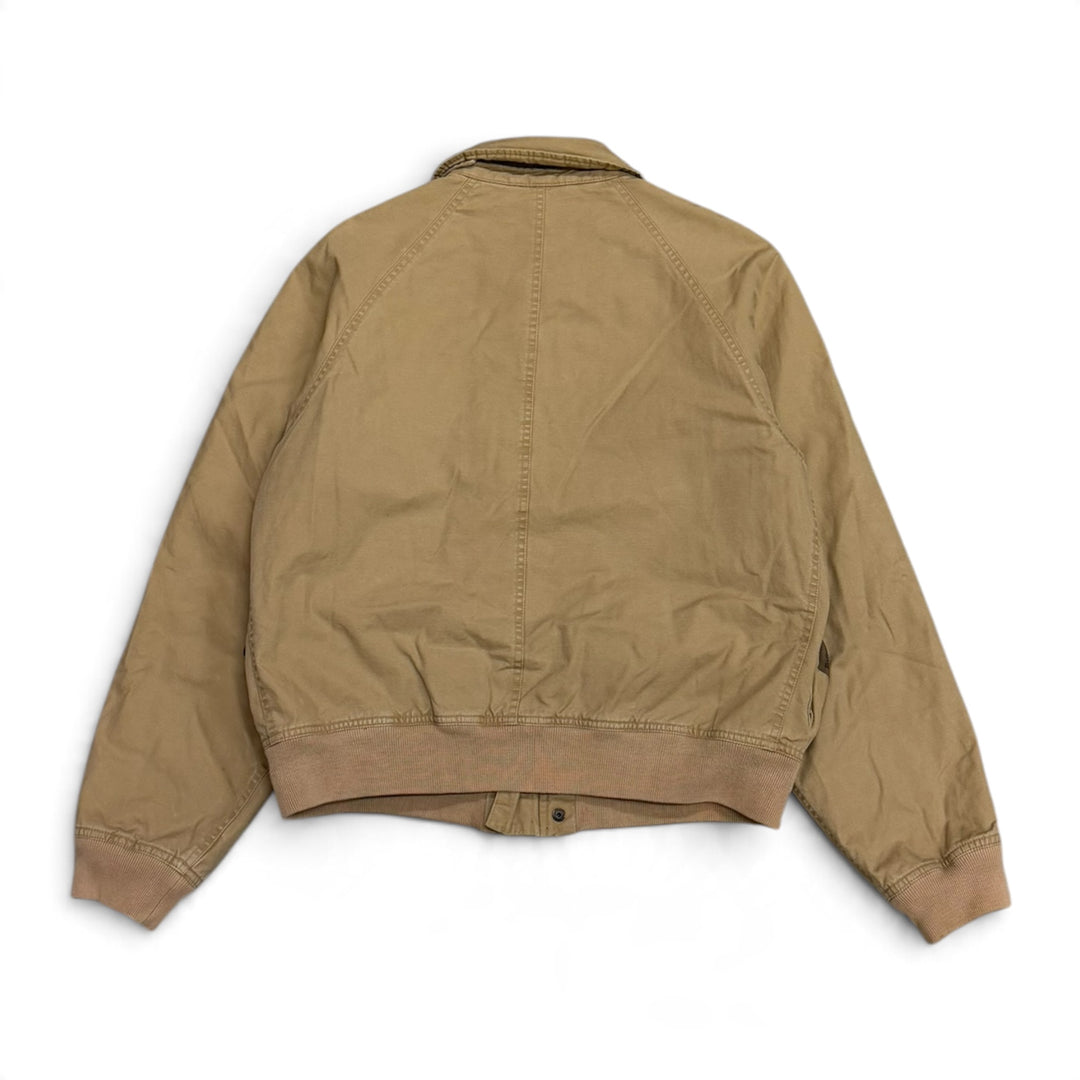 Rare Vintage Polo Ralph Lauren Beige Utility Bomber Jacket (M)