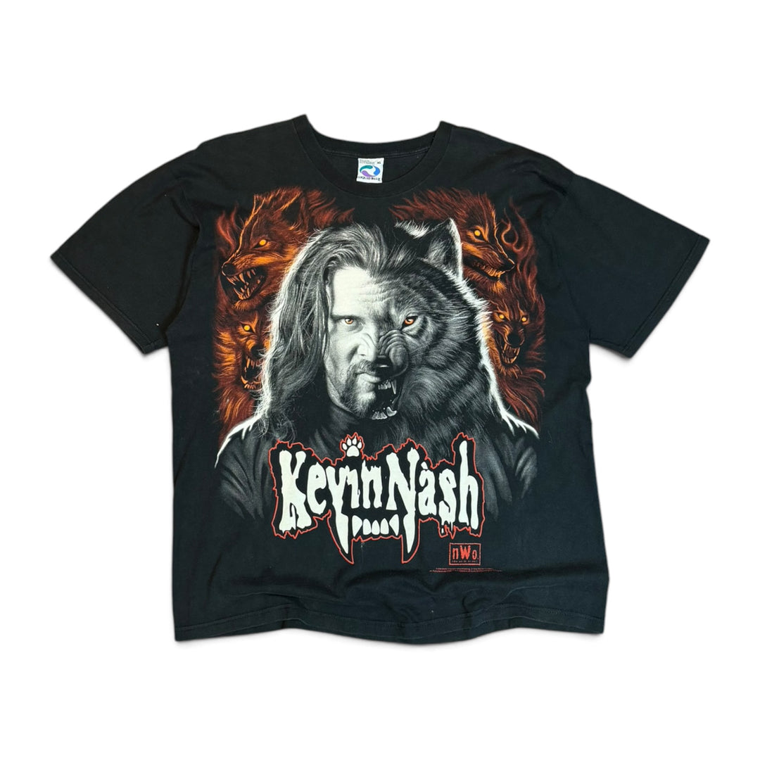 Vintage Liquid Blue NWO Kevin Nash Black Graphic T-Shirt (XL)