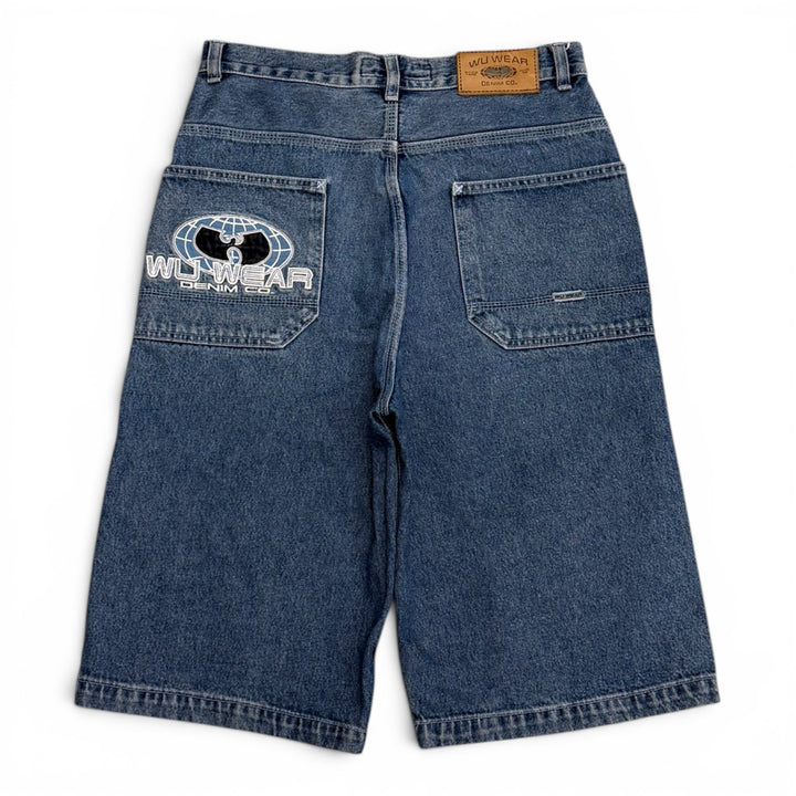 Vintage Wu Wear Baggy Denim Shorts Blue (32")