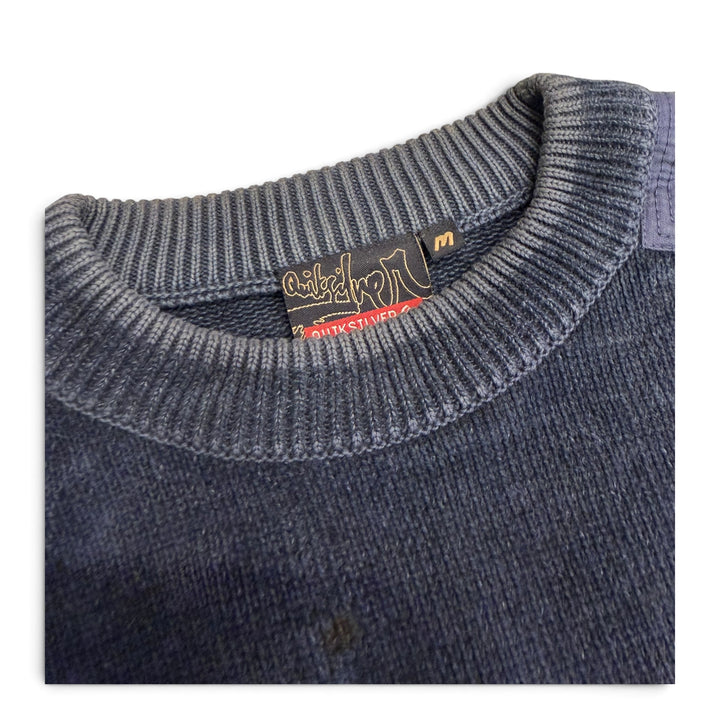 Vintage Quicksilver Crew Neck Jumper Blue (M)