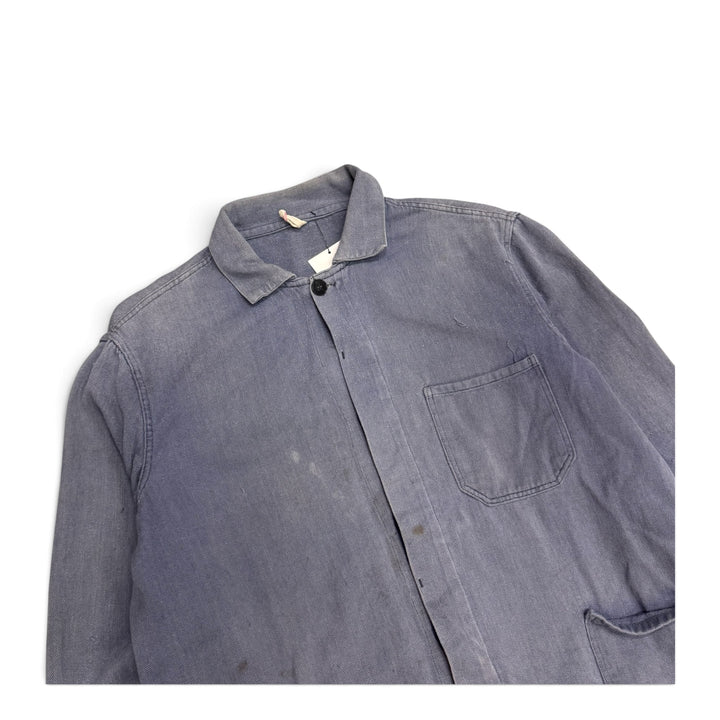 Vintage Distressed Faded Blue French Chore Jacket (M)