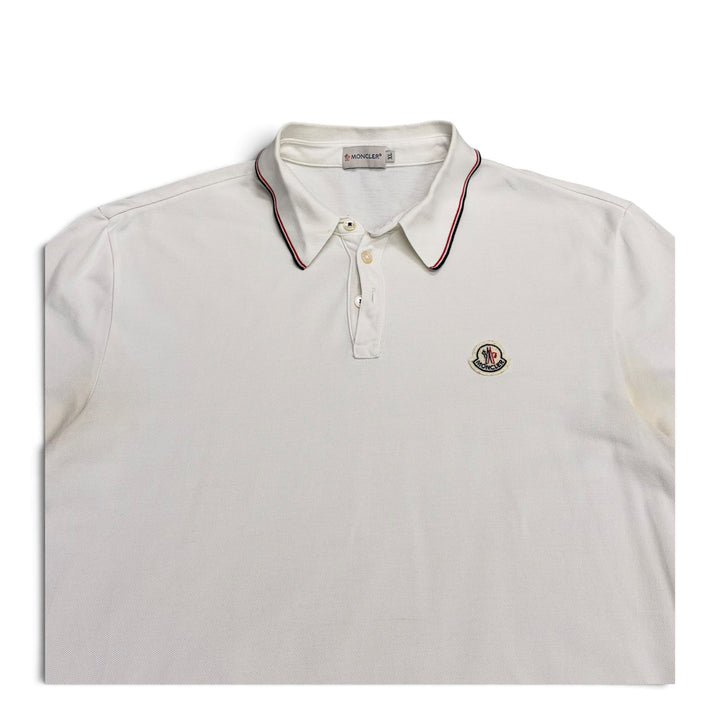 Vintage Moncler Polo T Shirt White (XL)
