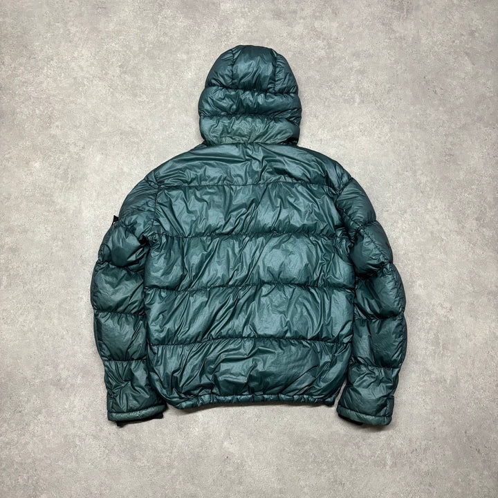Stone Island Green Garment Dyed Puffer Jacket (XXL)