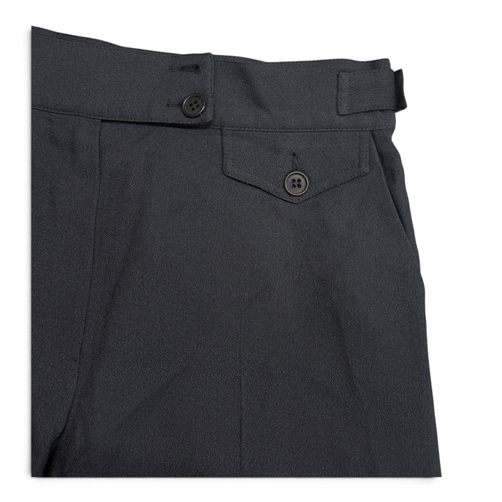 Vintage Emporio Armani Linen Flare Trousers Black (30)