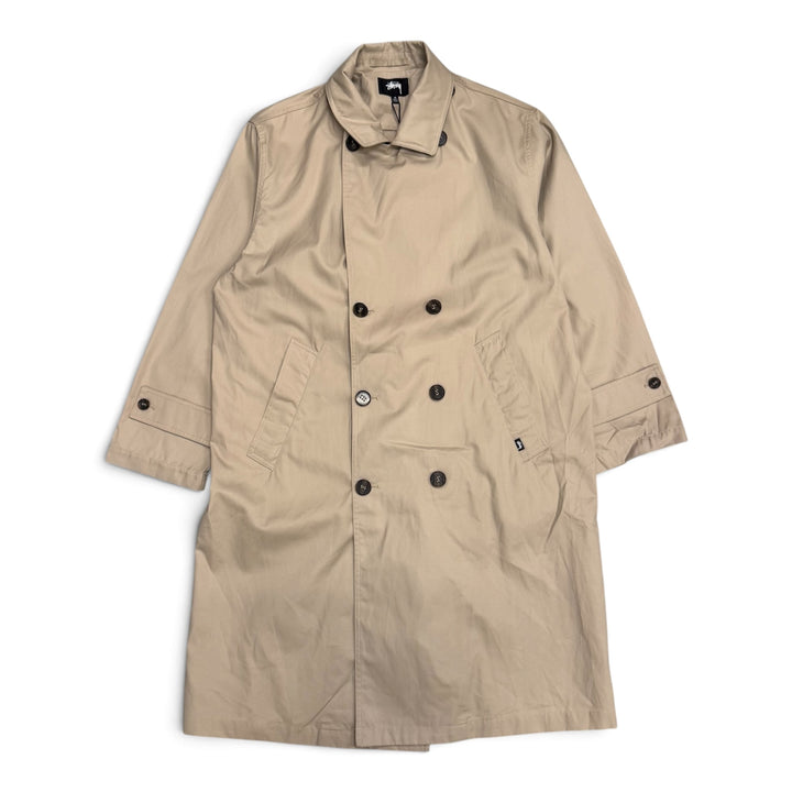 Stussy Beige Solar Trench Coat (M)