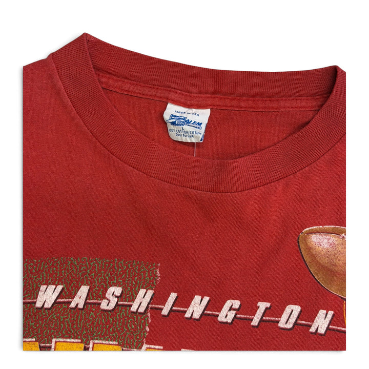 Vintage NFL Washington Graphic T shirt Red (L)
