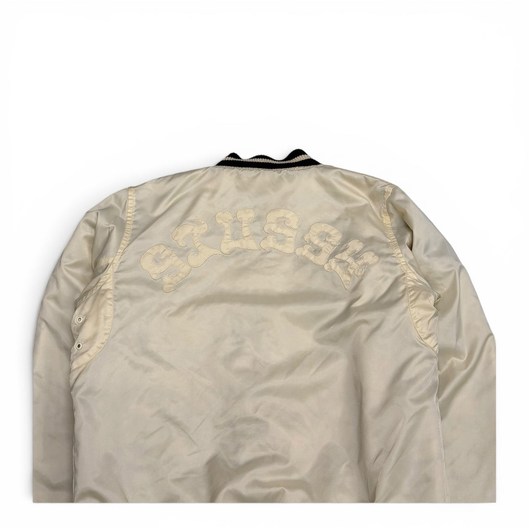 Stussy Reversible Navy & Cream Padded Bomber Jacket (XS)