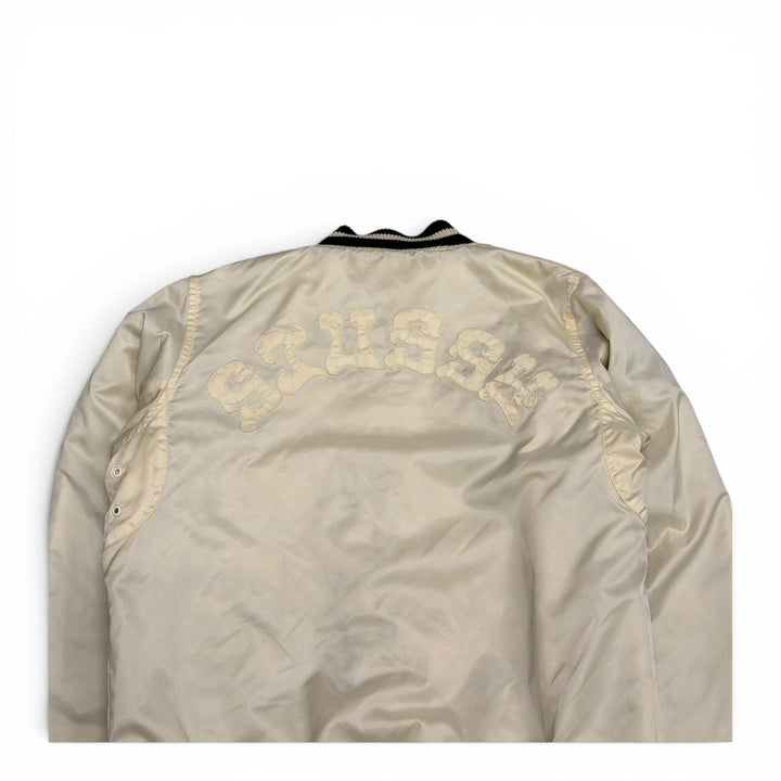 Stussy Reversible Navy & Cream Padded Bomber Jacket (XS)