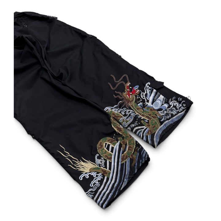 Maharishi Black Embroidered Dragon Snow Pants (M)