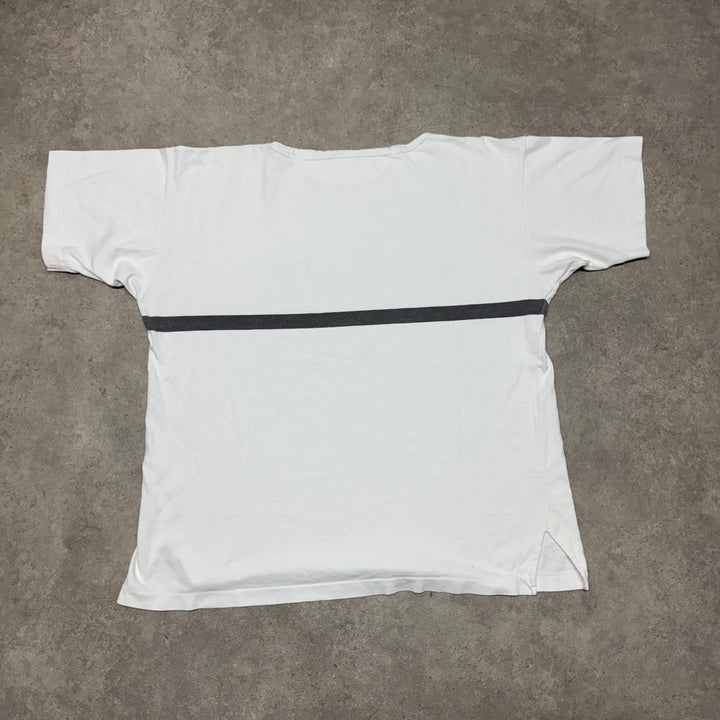 S/S 1992 Stone Island White Spell Out T-Shirt (XL)