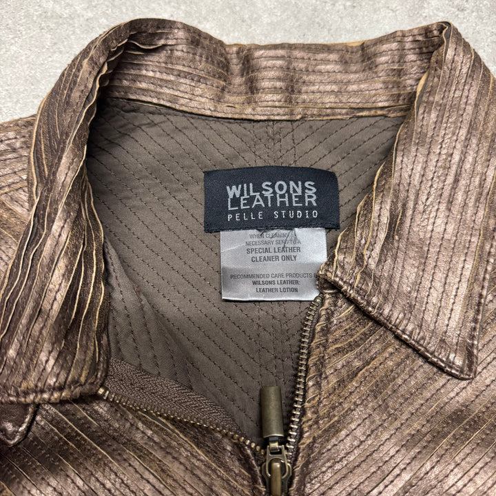 Vintage Wilsons Leather Pelle Studio Textured Jacket (M)