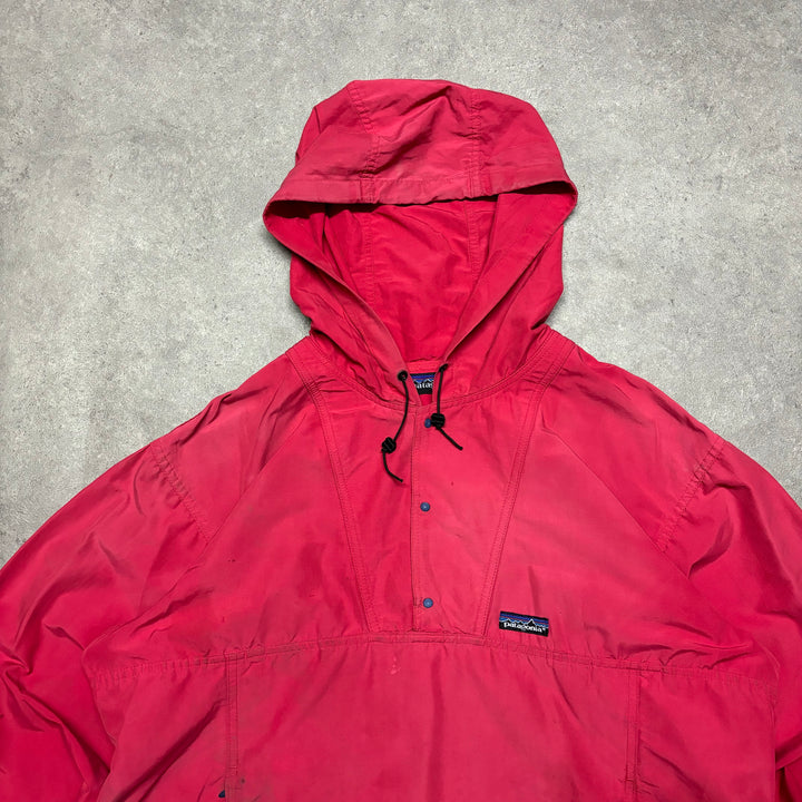 1980's Vintage Patagonia Made In USA Red Pullover Windbreaker (L)