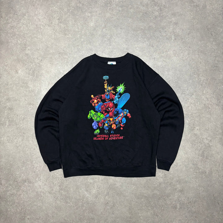 90's Vintage Universal Studios Black Graphic Sweatshirt (XL)