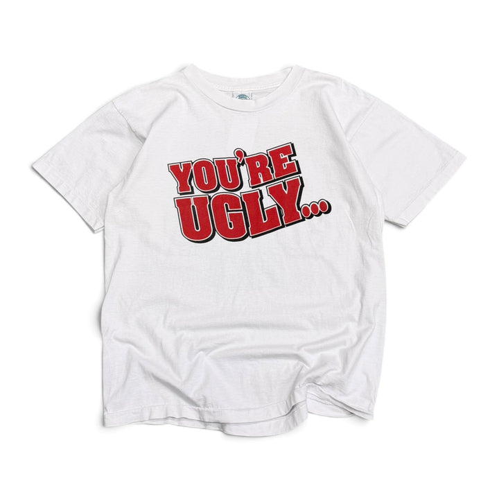 Vintage Single Stitch You Are Ugly Graphic T shirt White (L)